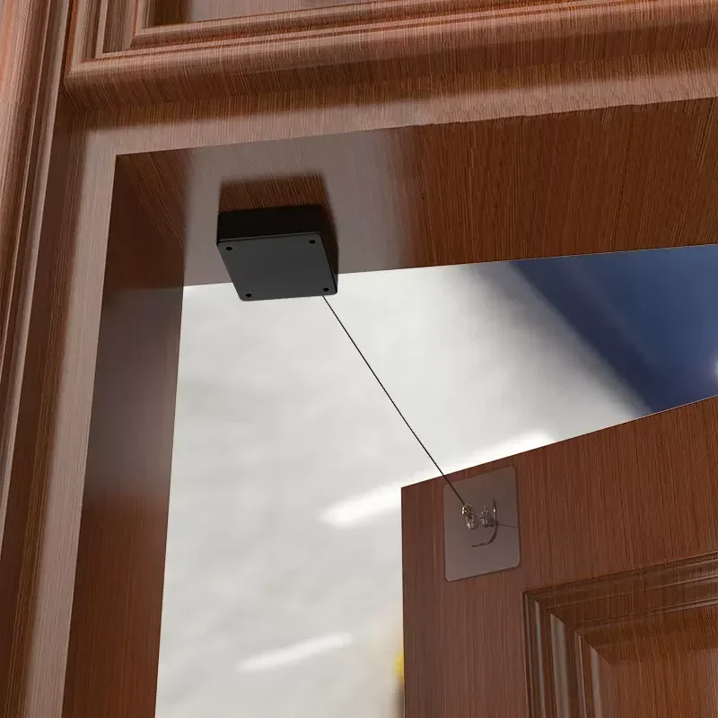 Punch-free Automatic Door Closer Closing Sliding Latch No Punching Automatic Door Lock Sliding Doors Stickers Home Closers 1000g door closer