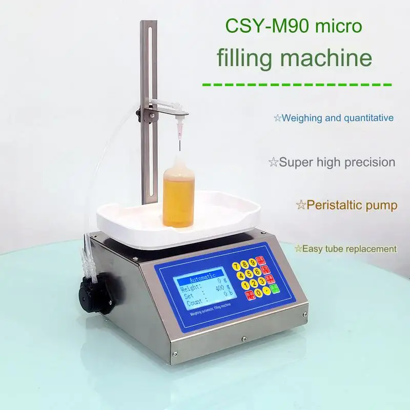 

Peristaltic Pump Liquid Filling Machine Fragrance Oil Filler Csy-m90,0-50ml High Precision Perfume Essential Oil Weighing Filler