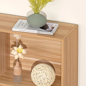 LEYAOYAO Wooden 7 Cube Book Shelf