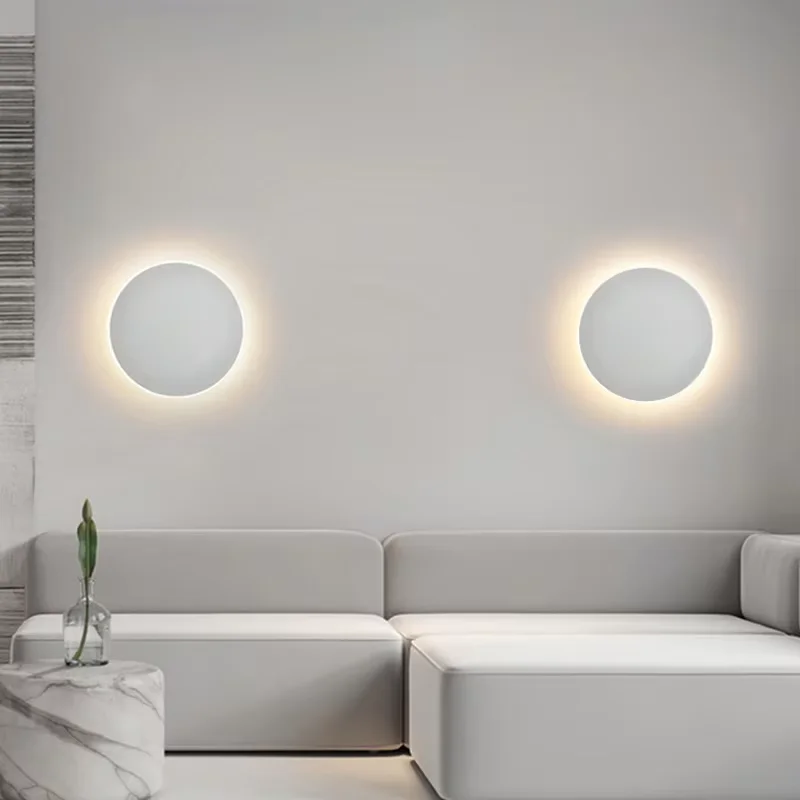 Lndoor Round Wall Lamp/Modern Minimalist Style Bedroom Bedside Table Staircase Porch/LED Light Source Human Body Touch Sensor