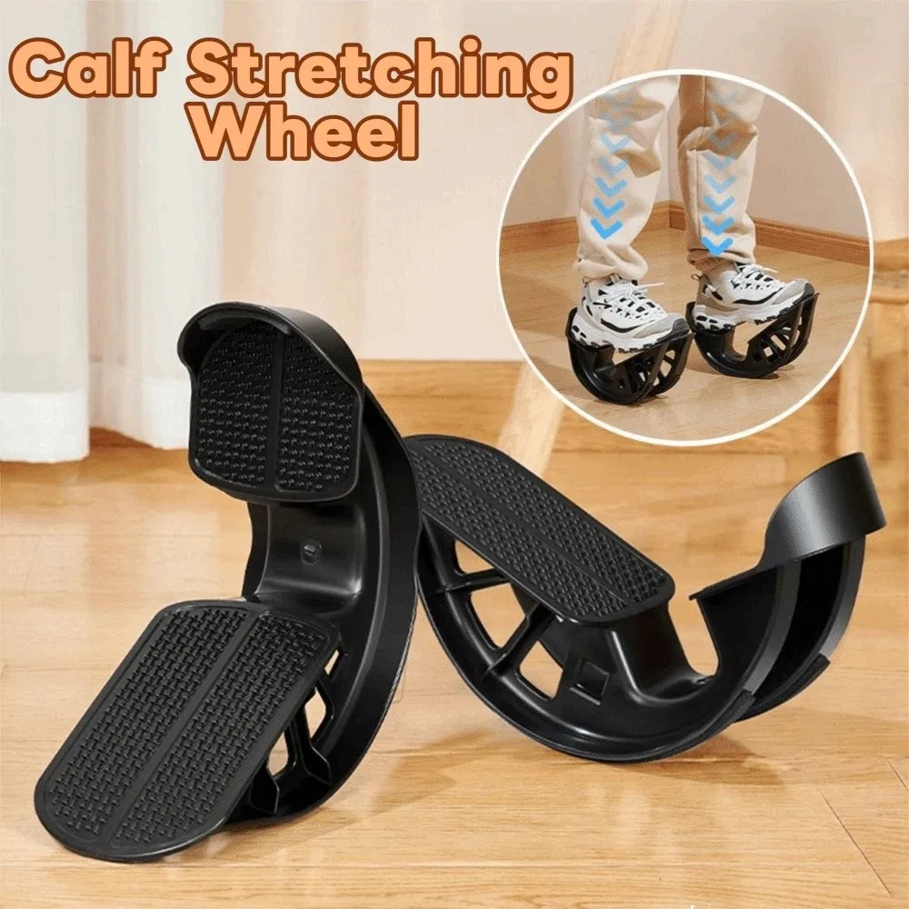Roue d'étirement des mollets portable avec fonction de massage, grande capacité de charge, extenseur de tendon d'Achille, antidérapante et confortable_voghion.com