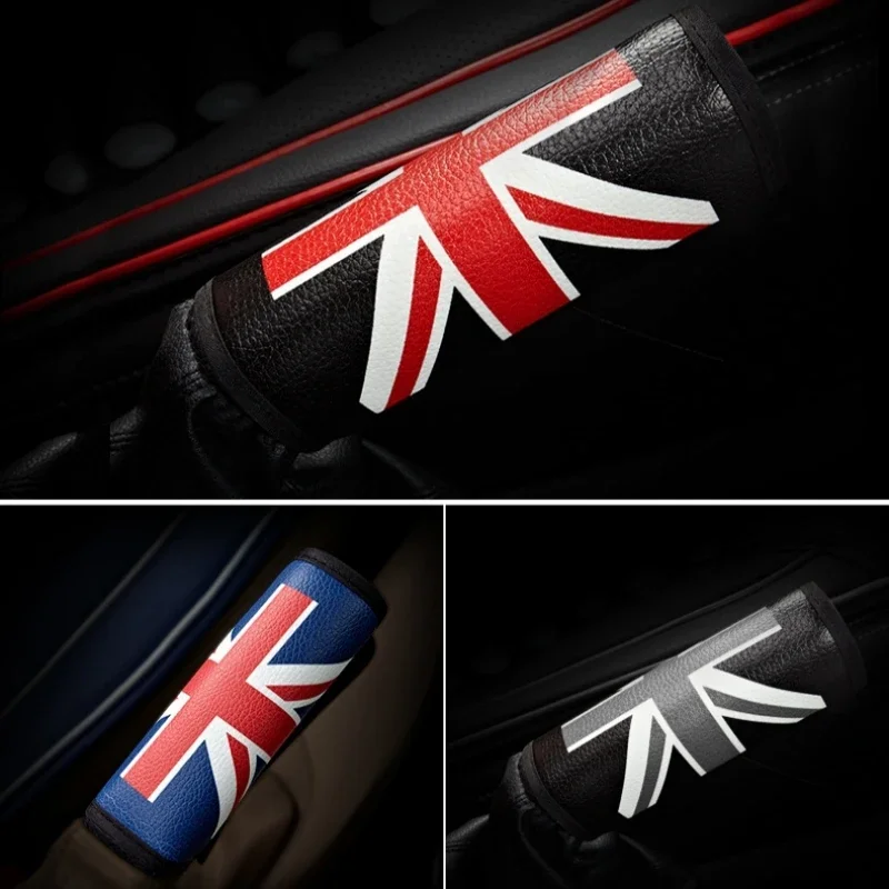 Leather Car Handbrake Grip Cover Anti Slip Protector Sleeve Auto Interior Accessories For BMW MINI Cooper Countryman R50 R53 R55