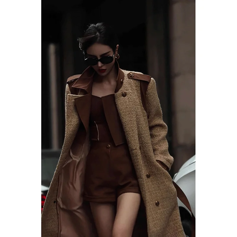 Vestidos De Fiestaformal DressesAutumn Winter! French High-End Hepburn Style Woolen Coat For Women'S Light Luxury And Minima
