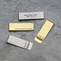 Personalized Money Clip Engraved  Gift Custom Engraved Cash Clip Wallet personalised Gift for Dad Money Clip for Husband 1