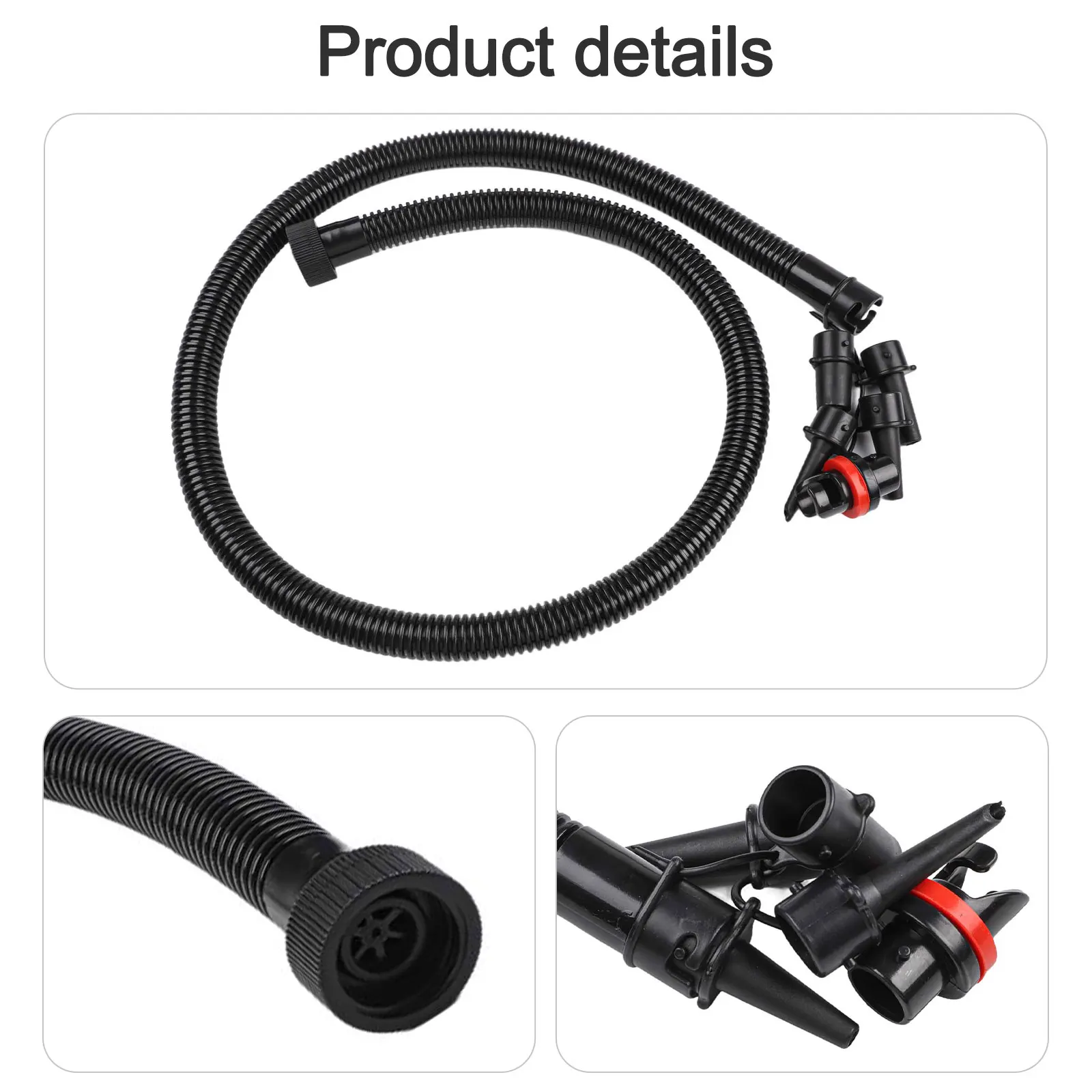 Schlauch für aufblasbare Produkte, Paddle-Board-Schlauch, aufblasbarer Luftpumpenschlauch, geeignet für aufblasbare Matratzen, 5 Düsen im Lieferumfang enthalten – Detail 22