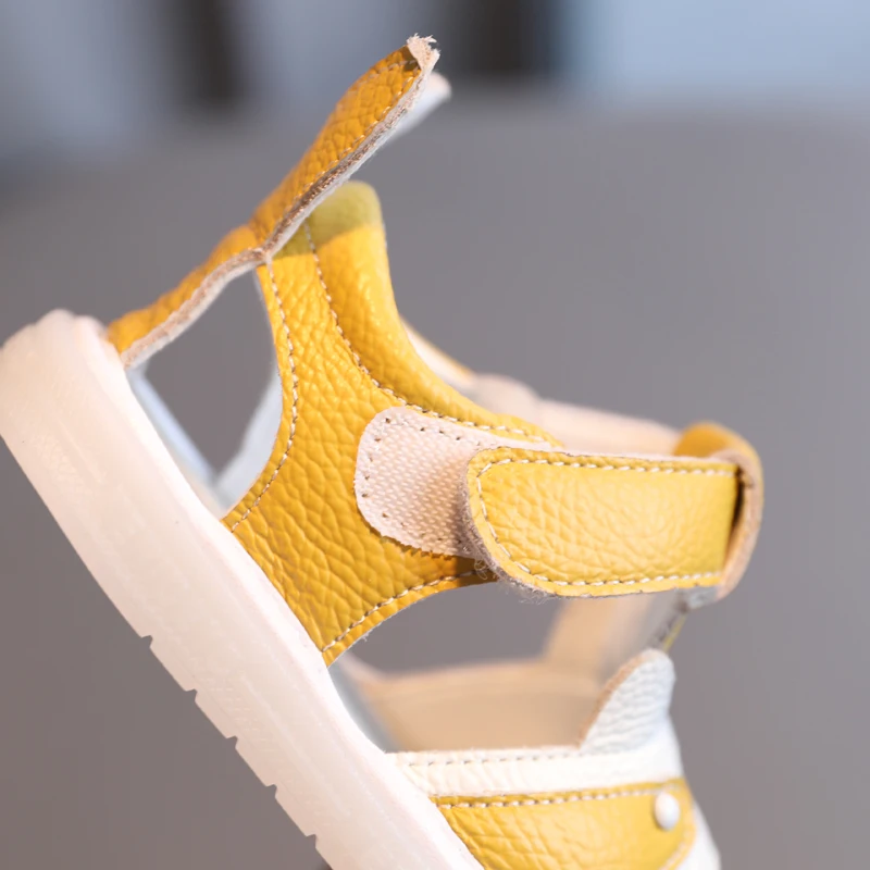 Baby Girls Boys Genuine Leather Sandals Children Casual Sandals Summer Kids Beach Shoes Soft Sole Anti Slip Infant Toddler Shoes
