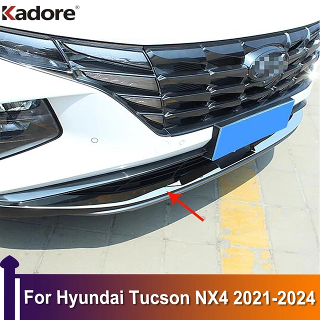 For Hyundai Tucson NX4 2021 2022 2023 2024 Stainless Car Front Lower Bottom  Bumper Cover Trim Molding Strips Sticker Accessories - AliExpress