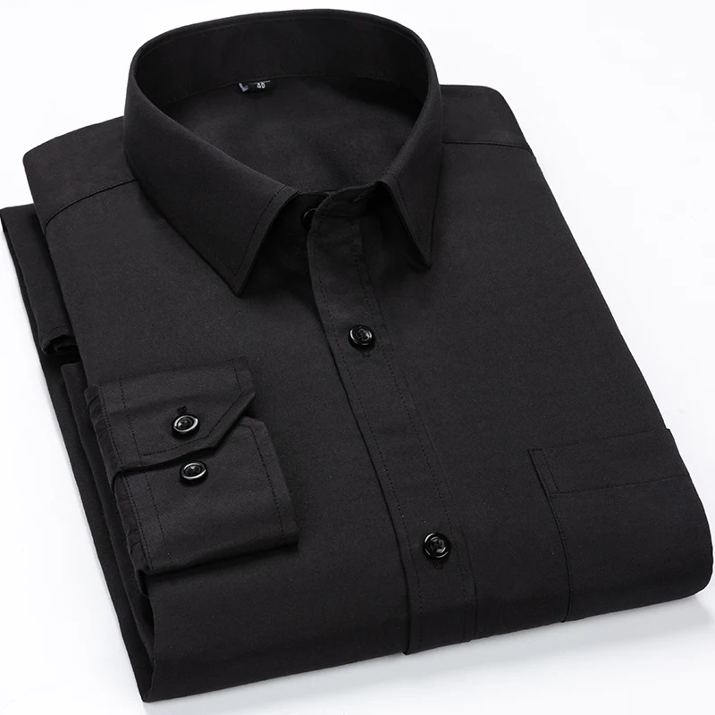 Men Dress Shirts 8XL 7XL 6XL Dress Shirts