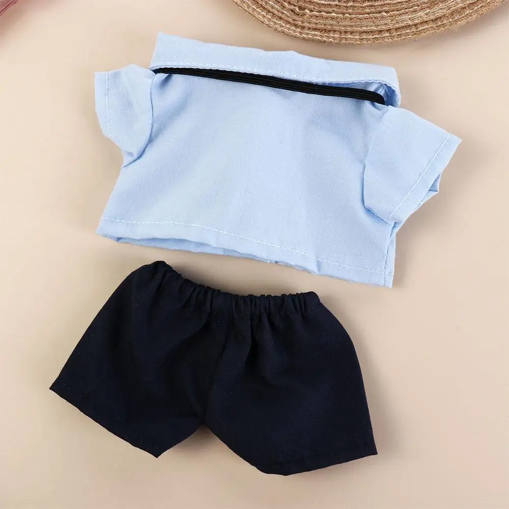 JK Uniform Preppy Cotton Doll‘s Clothes Lovely Plush Stuffed 20CM Doll Plush Toys Clothing Blue Soft Idol Plush Doll Clothes
