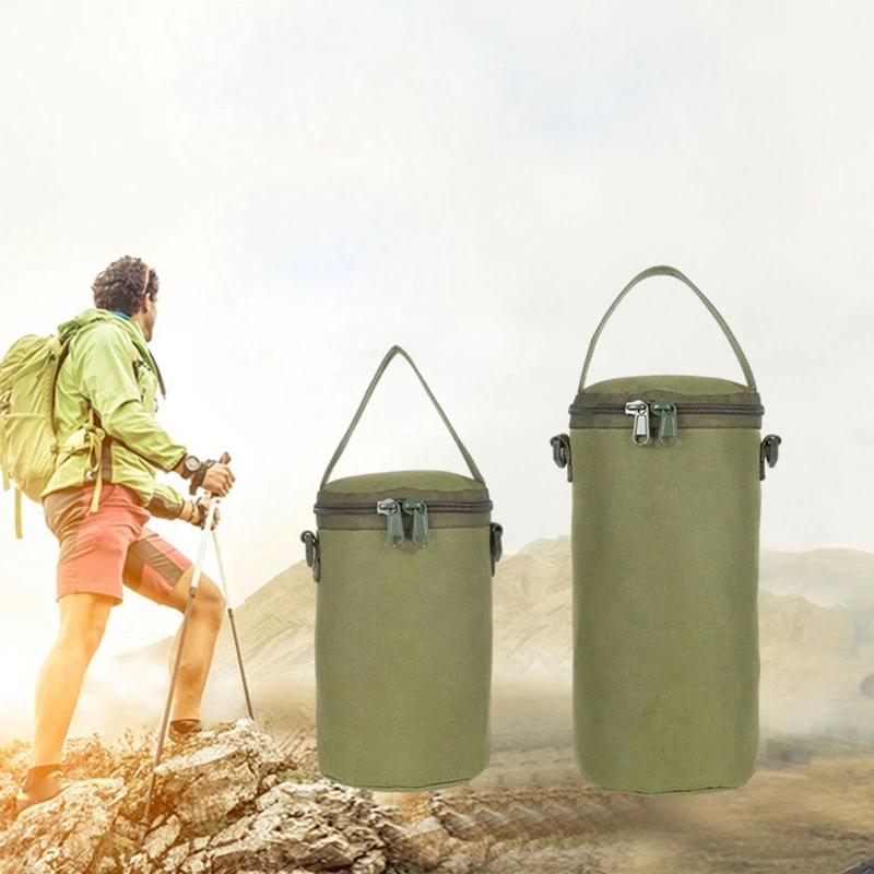 Multipurpose Nylon Water Bottle Storage Bag Cooking Gas Cylinder Cover Outdoor Camping Lantern Storage Protective Pouch 24BD storage bag gas tank storage bag camping storage bag water bottle bag gas cylinder cover