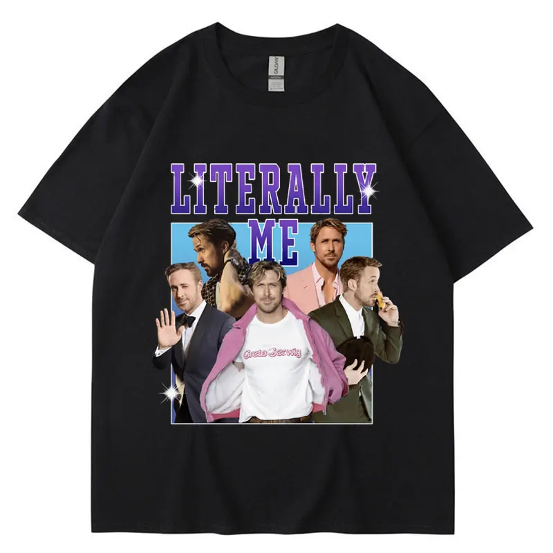 Забавная Футболка с принтом меня буквально Райан Гослинг Мужская Женская винтажная модная футболка оверсайз повседневные хлопковые футболки уличная одежда