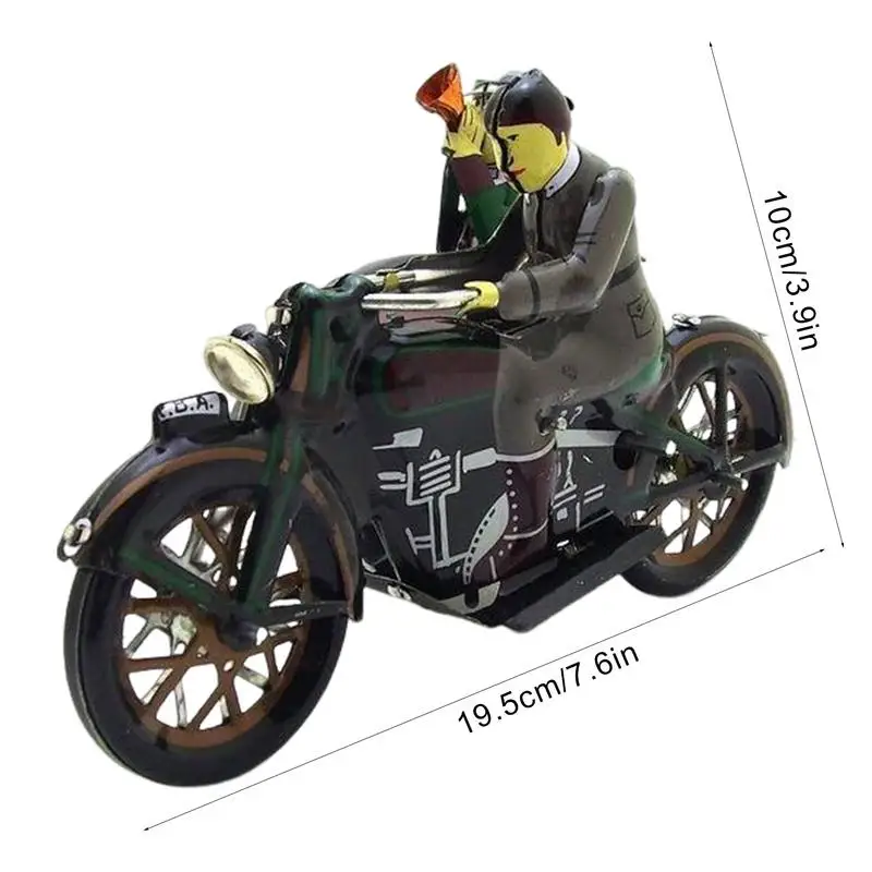 Three-wheeled Motorcycle Toy Handmade Motorcycle Ornaments Three Wheeled Desktop Decorations Alloy Vintage