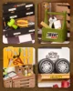 Robotime Rolife Garage Workshop with LED Light Dollhouse Miniature House Kit DIY Mini Decorative Wooden Craft Gifts for Children 3
