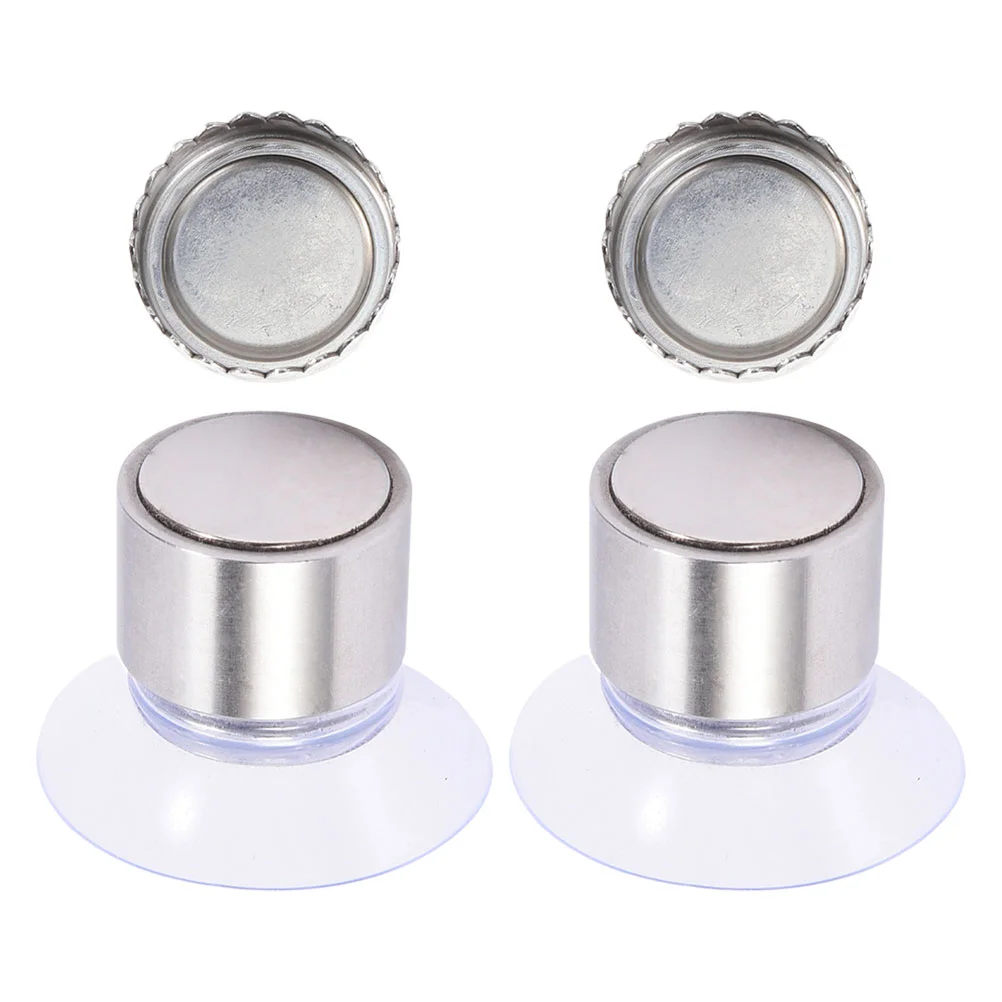 2 Sets Simple Magnetic Soap Holder Car Mount Wall Mounted Rack Hanging Bathroom Stainless Steel Suction Miss Holders 5