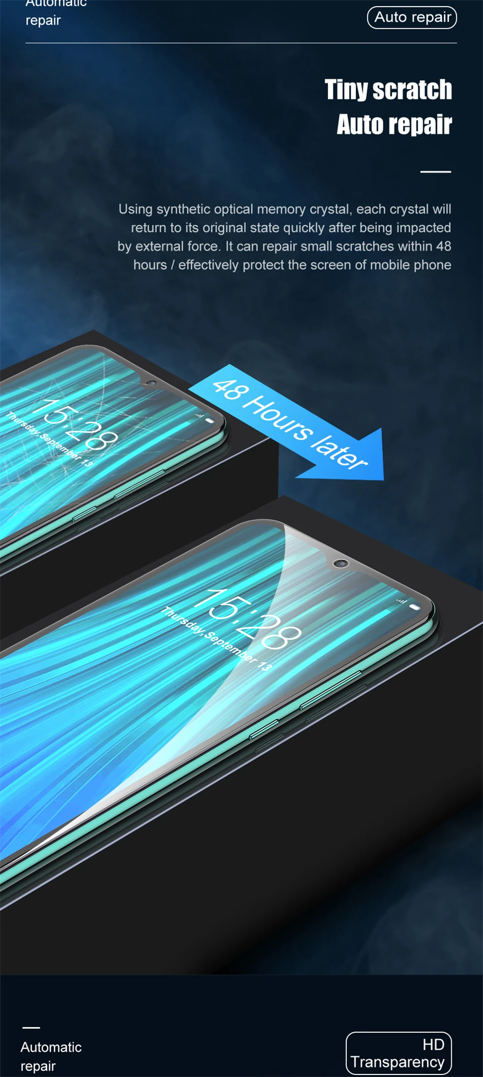 3 Stück HD Full Cover Hydrogel Film für Xiaomi Redmi Note 14 Pro 5G Plus Displayschutzfolie – Detail 6