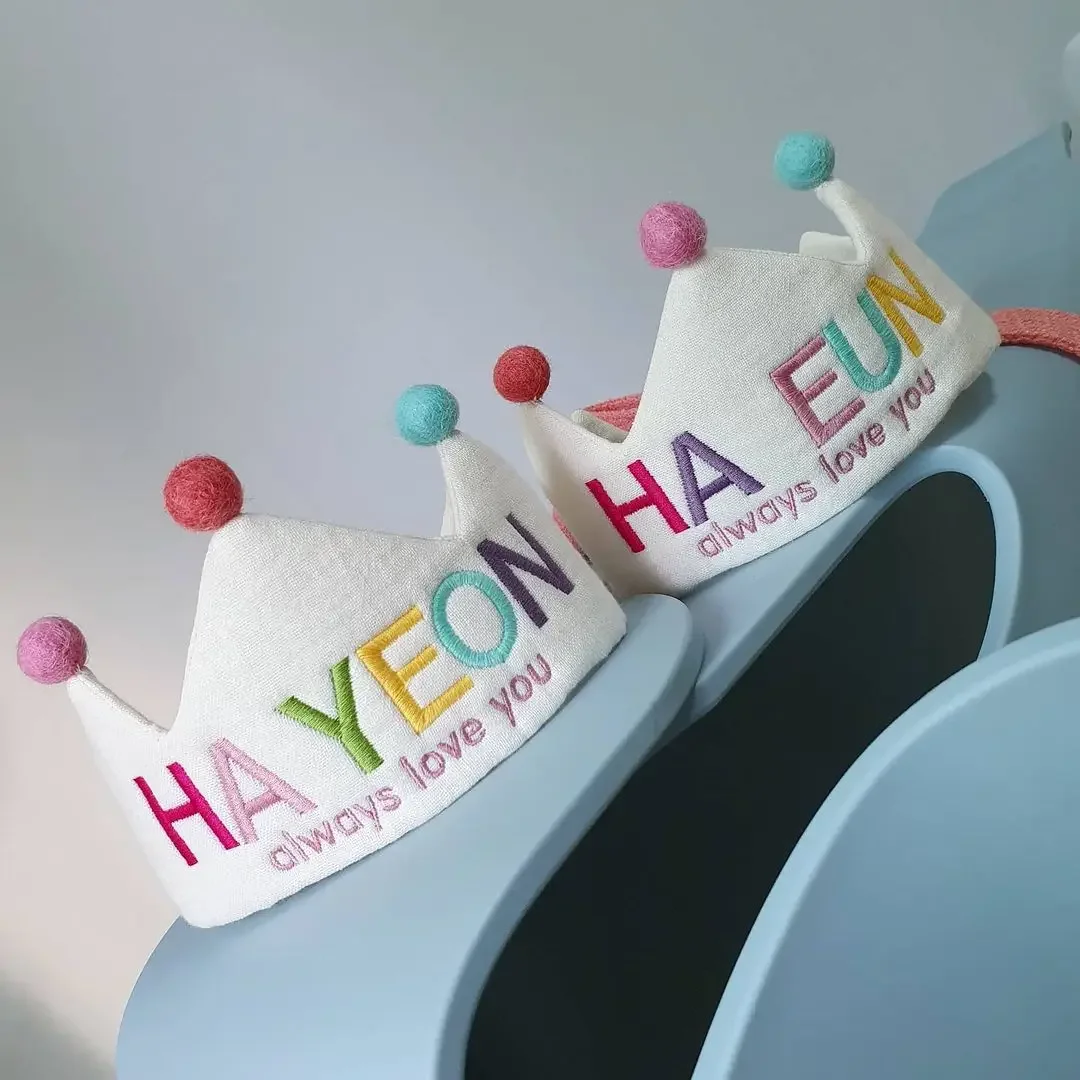 Bespoke Children's Hair Band Ins Birthday Hat Festival Celebration One-year-old Decoration Pointed Hat Children's Headwear 6