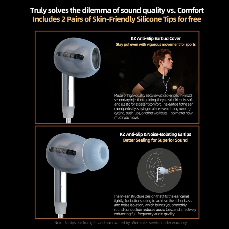 Auricolari KZ Duet Dual Dynamic Driver Units Auricolari cablati in-ear_voghion.com