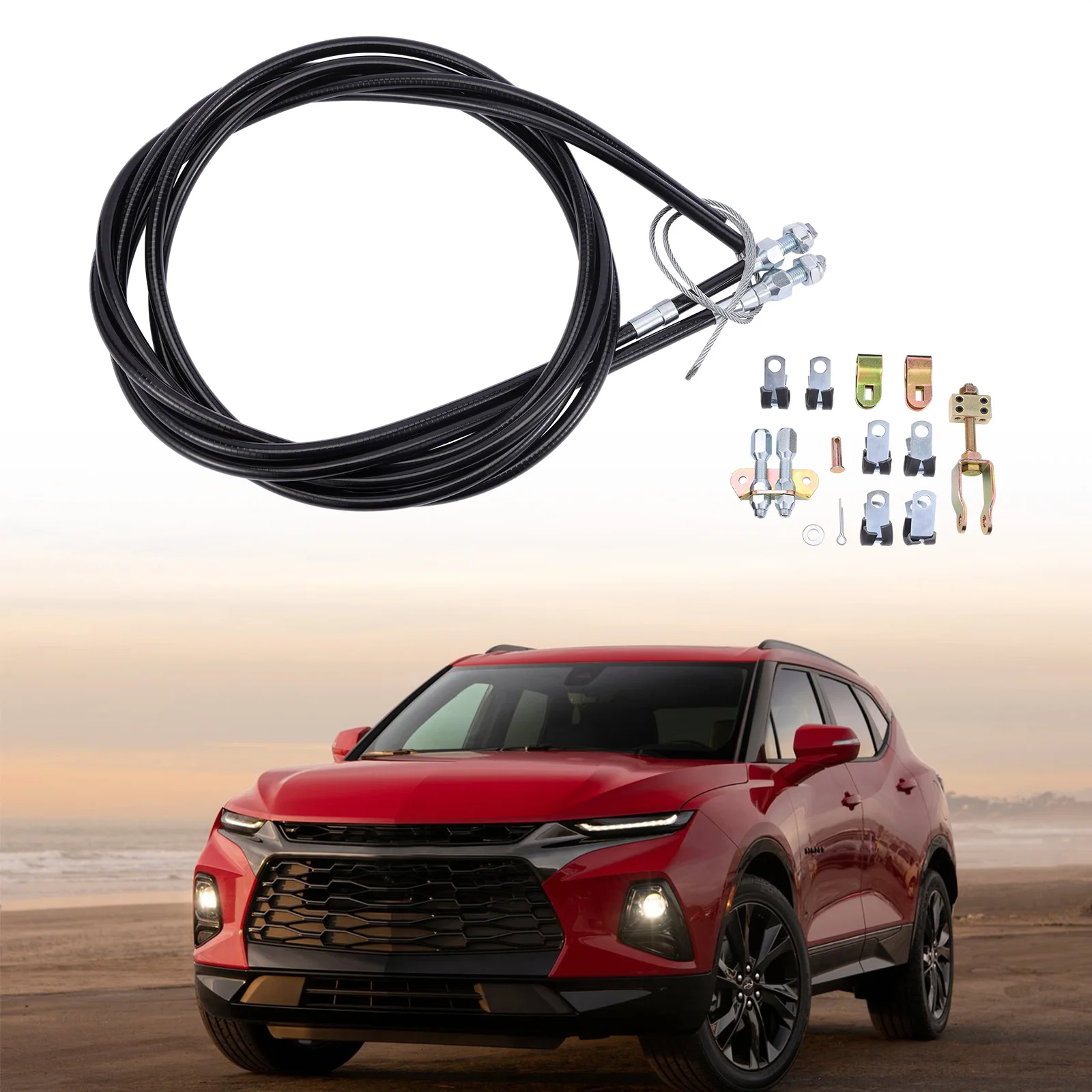 110" long cables 330-9371 Auto Parts Universal Emergency Parking Brake Cable