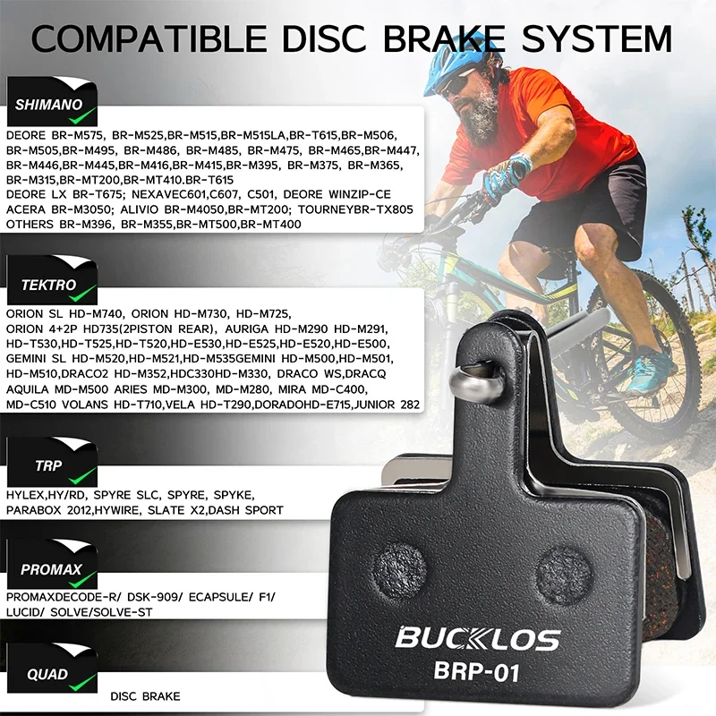 Semimetallic Brake Pads Bicycle Disc Brake Pads for Shimano B01S/B03S/B05S-RX Ro