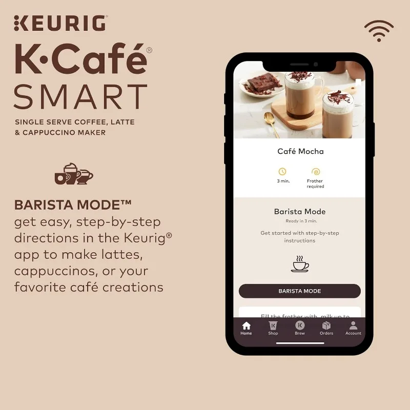 Keurig K-Cafe SMART Single Serve K-Cup Pod Coffee, Latte and Cappuccino Maker, Black 6