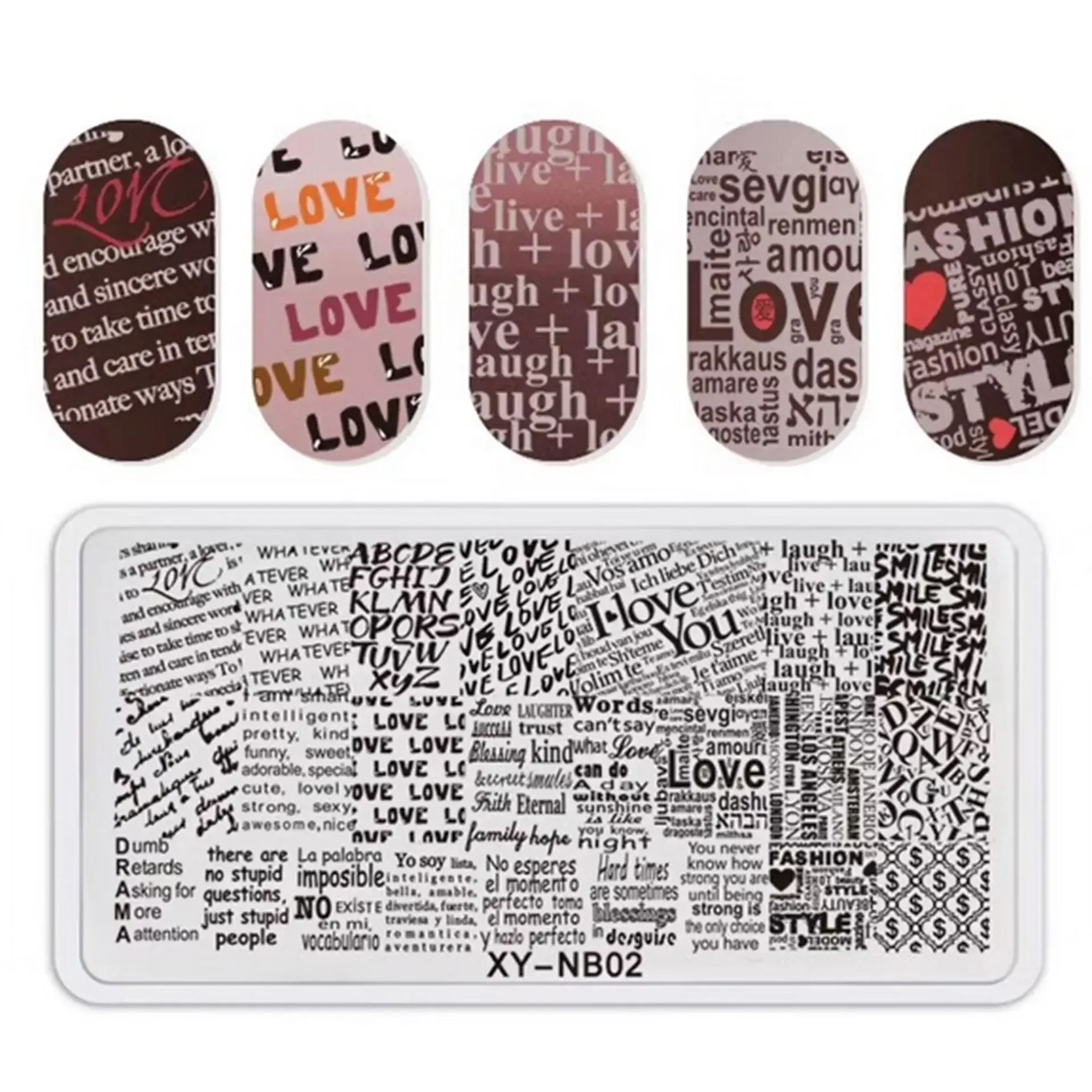 Flower Leaves Nail Stamping Plates Leaf Floral Butterfly Line Printing Stencil Nail Stamp Templates Nail Art Tools 2