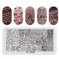 Flower Leaves Nail Stamping Plates Leaf Floral Butterfly Line Printing Stencil Nail Stamp Templates Nail Art Tools 2