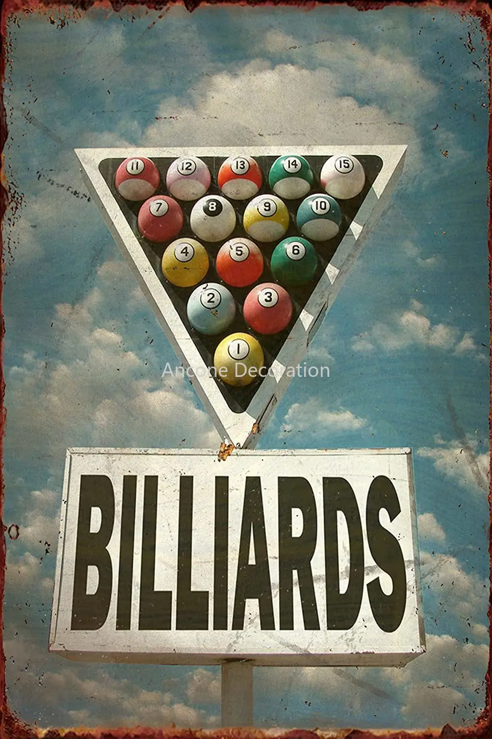 

Billiards poker Club Vintage Metal Sign Pool Billiards Balls Poster Tin Sign Home Family Gift Funny Metal Signs Wall Decor 12x8