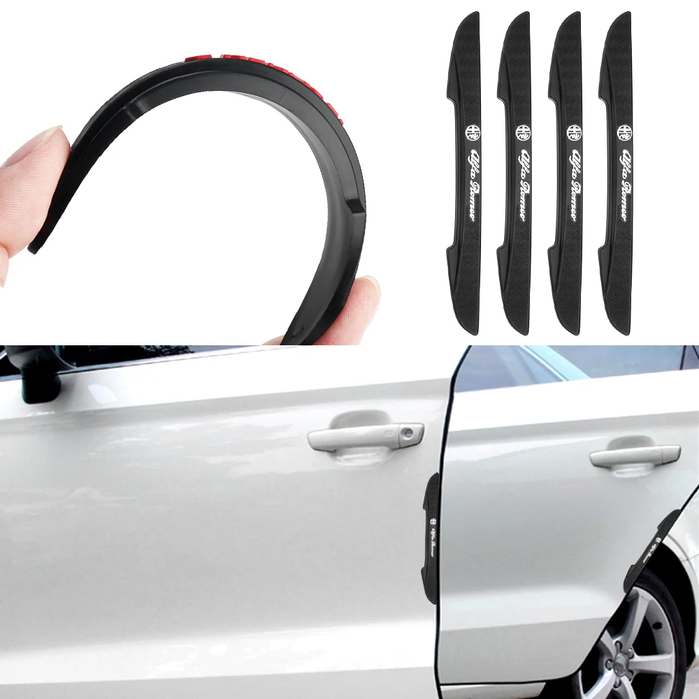 4 pezzi porta auto protezione anticollisione striscia di protezione strisce antigraffio accessori per Alfa Romeo Giulia Giulietta 156 159 147 Tonale - immagine 2