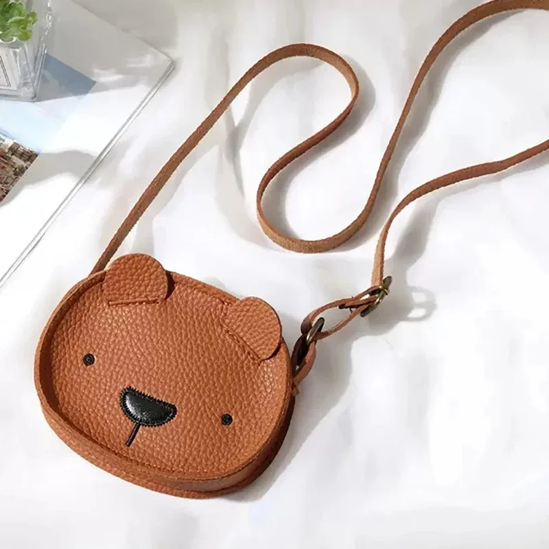 Children's Cartoon Cute Single Shoulder Bags Brown Bear Small Bag Baby Mini Bag Toddler Girls Boys Daily Matching Crossbody Bag