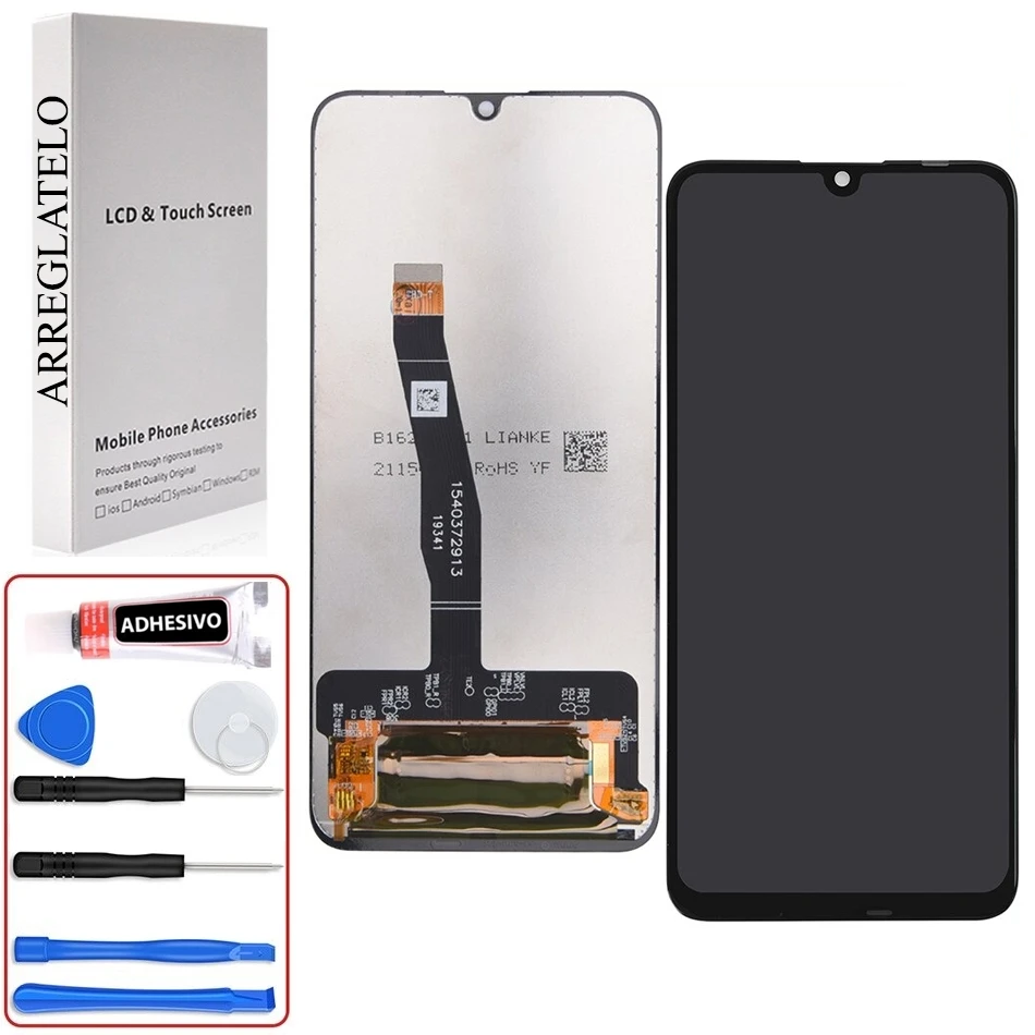 Kit Riparazione Schermo Per Huawei P Smart 2019 2020 Pot-Lx1, Completo, Nero