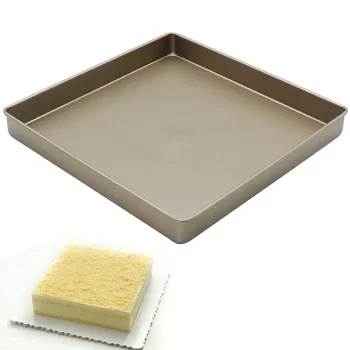 11inch Square Cake Baking Pan Non-stick Carbon Steel Cake Mold Mousse Baking Cake Decorating ToolsTray Kitchen Accessories