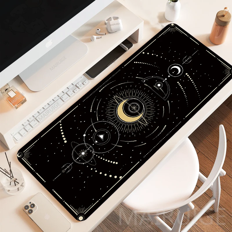 Kawaii Moon Star Mouse Pad Extra Girly Accessories Playmats Cute Carpets Lapto Gamer Purple Pink Magic Large Keyboard MouseMat mouse pad gaming mousepad