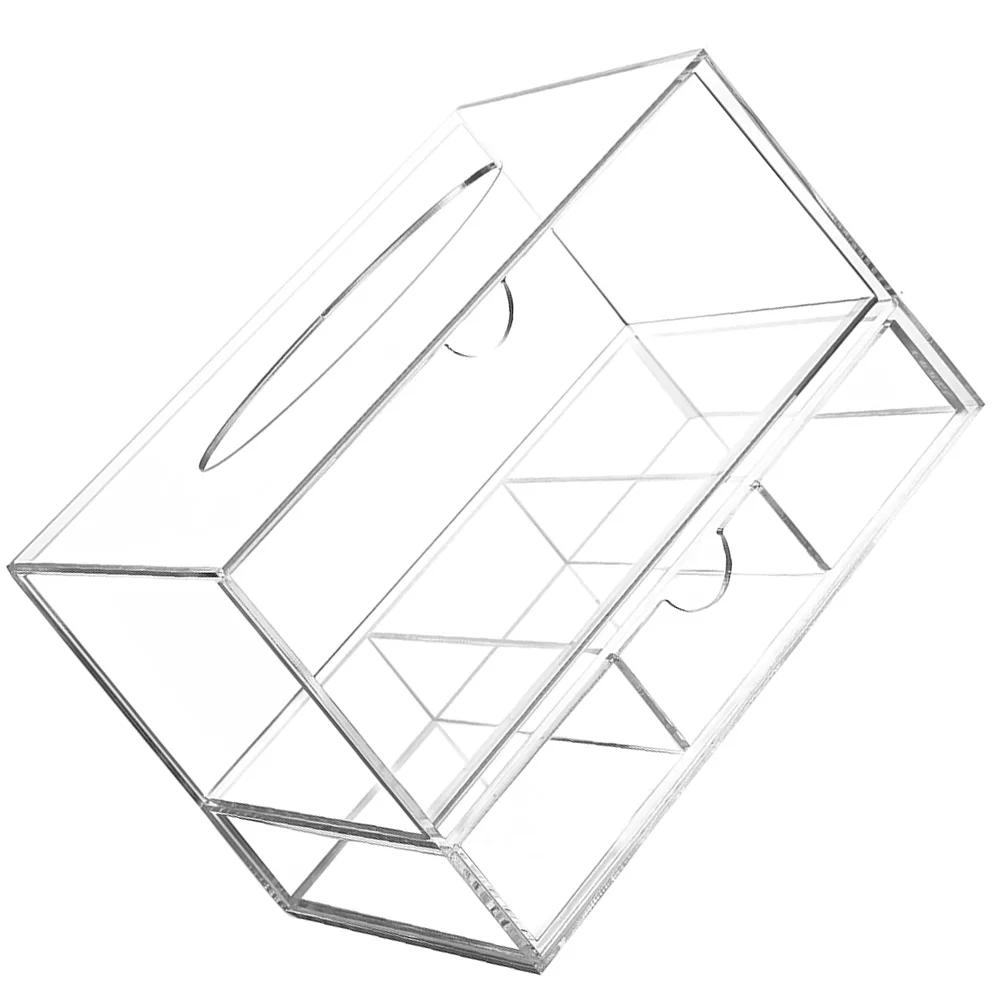 

Transparent Acrylic Laundry Room Drying Paper Ball Storage Box Two-layer Four-compartment Drawer-type Cosmetics Organizer Boxes