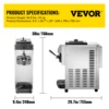 VEVOR 13L/H Commercial Soft Ice Cream Maker Single-Flavor Benchtop 1200W Countertop Vending Machine for Business Snacks Drinks 6