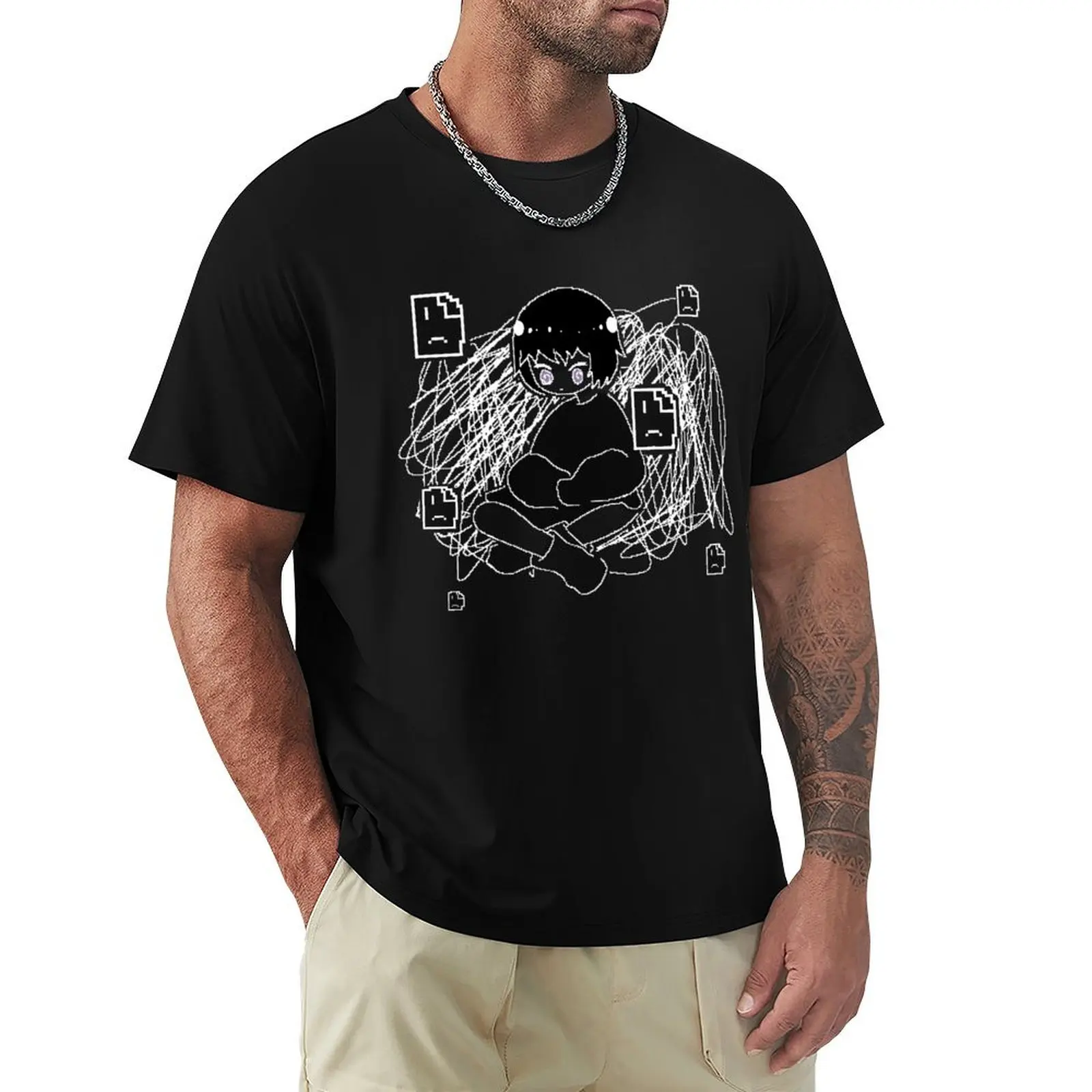 

not found girl T-Shirt sweat tees T-shirts for men cotton