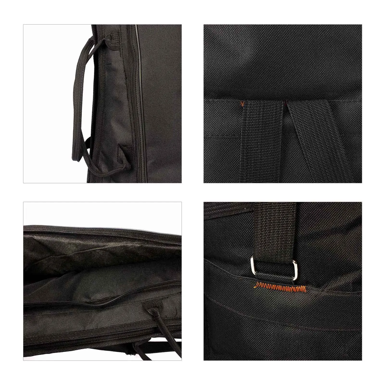600D Water-resistant Trombone Gig Bag Oxford Cloth Backpack Adjustable Shoulder Straps Pocket 5mm Cotton Padded for Alto/Tenor
