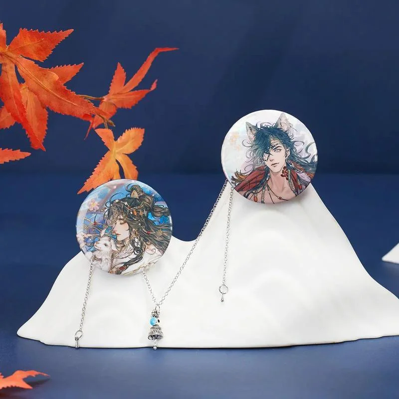 천국 공무원의 축복 국경 너머에서 빛나는 달 레이저 틴플레이트 배지 시에 리안 화청