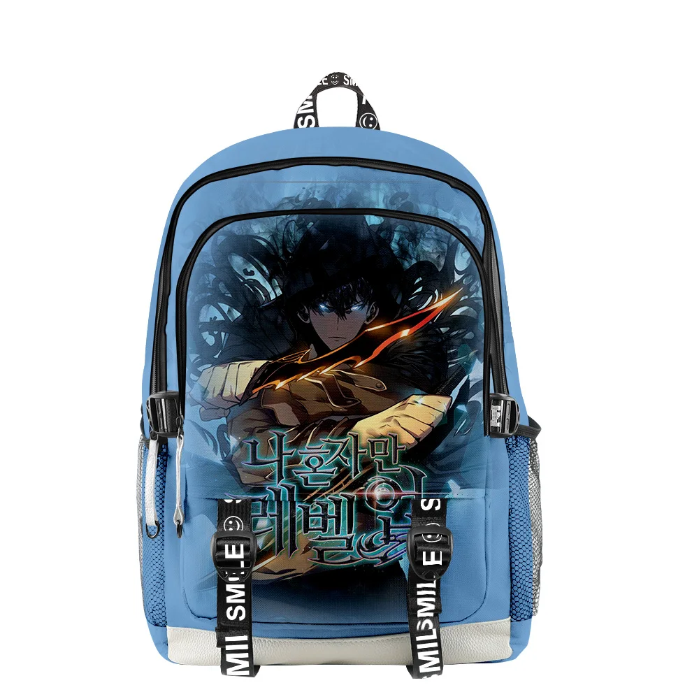 

Solo Leveling Anime Zipper Backpack School Bag Unique Daypack Traval Bag Oxford Cloth