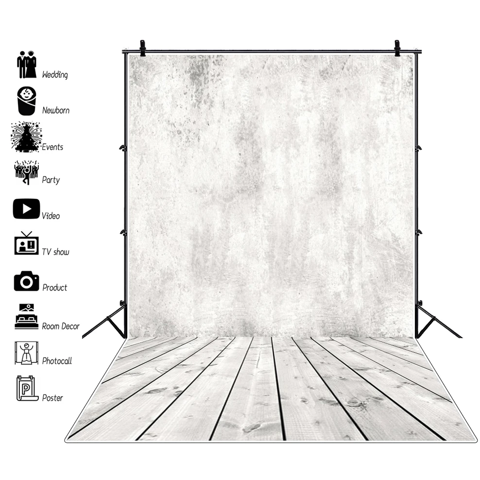Wooden Board Floor Brick Wall Background For Photography Gradient Abstract Texture Baby Adult Art Portrait Backdrop Photo Studio photo backdrop
