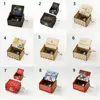 Classical Wooden Music Box Valentine's Day Crafts Hand Crank Carved Musical Box Fashion Gift Home Decoration 6