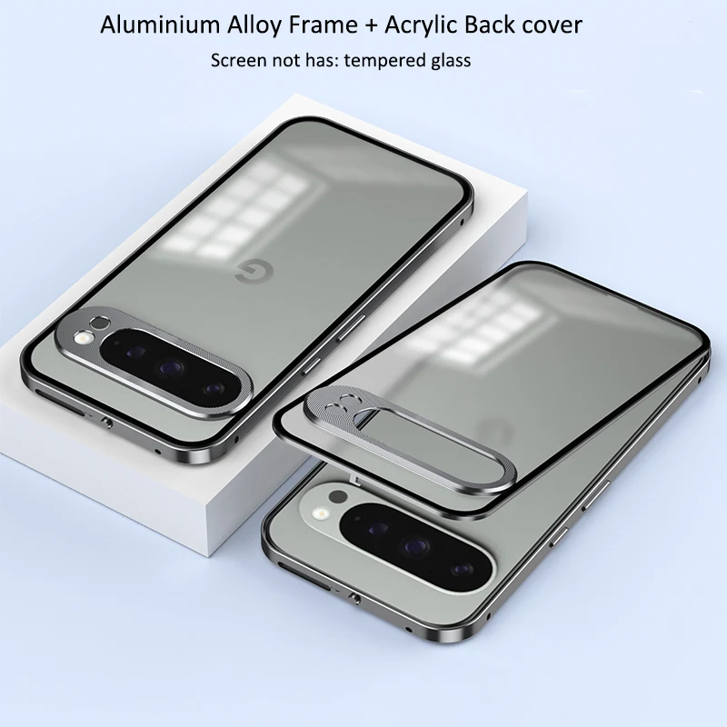 Aluminium Alloy Metal Frame Bumper with Acrylic Back Cover Case