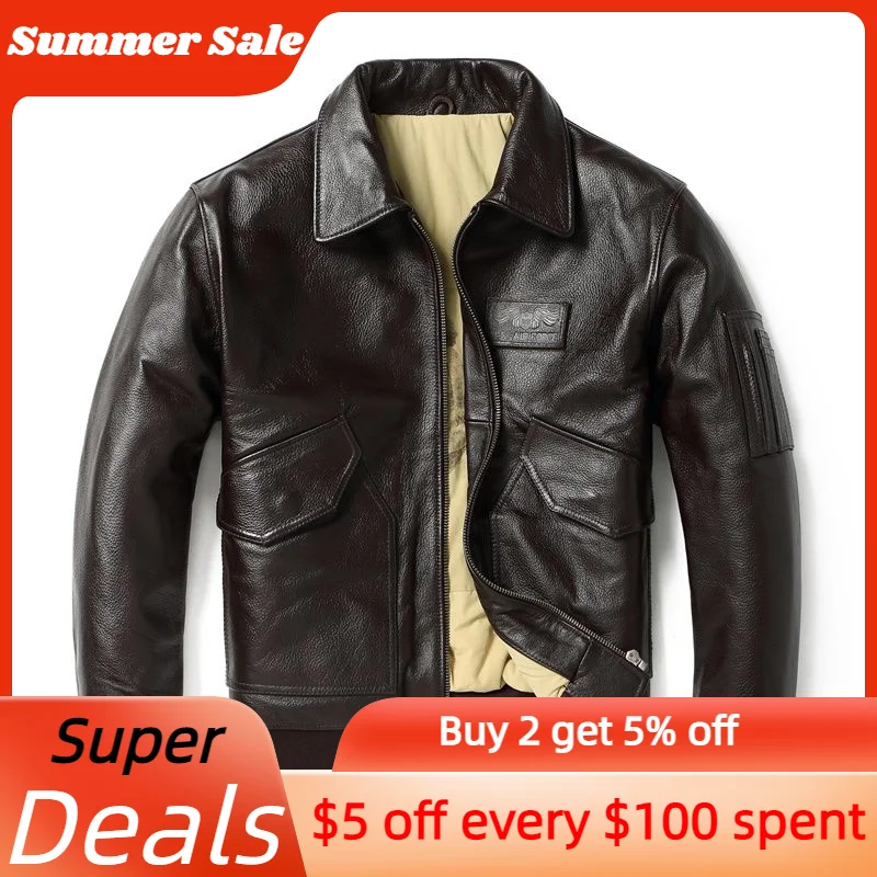 Chaqueta De Camionero De Gamuza Genuina Para Hombre - Estilo Western Americano, Marrón, Tallas S A 3XL