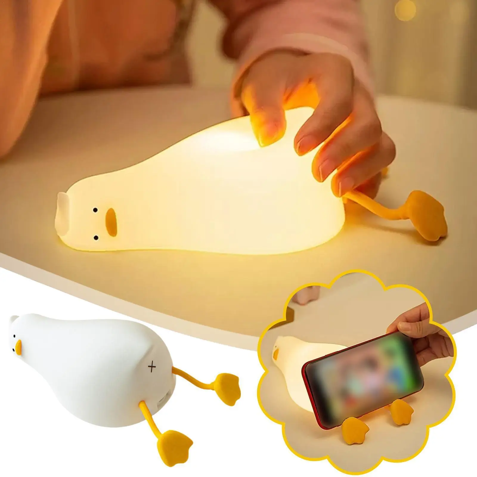Led Children Night Light Rechargeable Silicone Squishy Sleeping Gift
