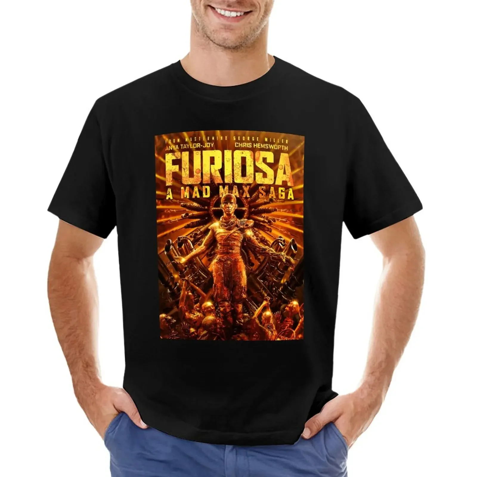 Furiosa: A Mad Max Saga T-Shirt Vintage Plus Size Top T-Shirt Grafiche Da Uomo Anime