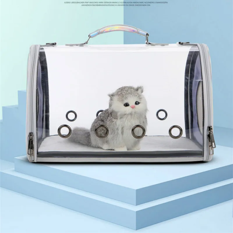 

Cat Backpack Carriertransparent Laser Bag Pet Out Cage Portable Handbags Products Carrier Travel Pet Accessories Pet Supplies