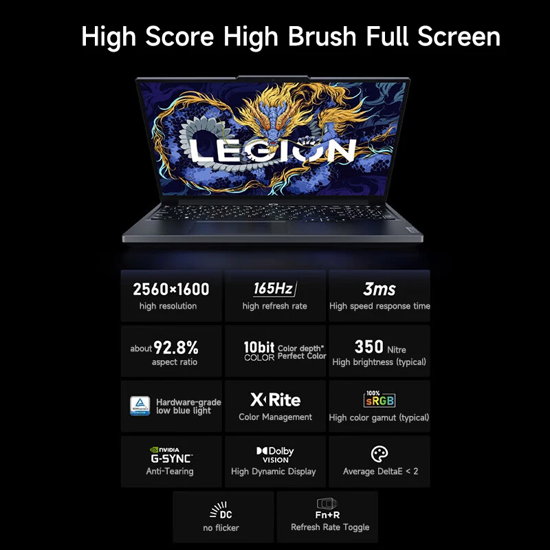 Lenovo Gaming laptop LEGION Y7000P 2024 notebook 16“ 2.5K 165HZ Screen i7-14650HX/14700HX 16G/32G RTX4060/RTX4070 computer PC 2