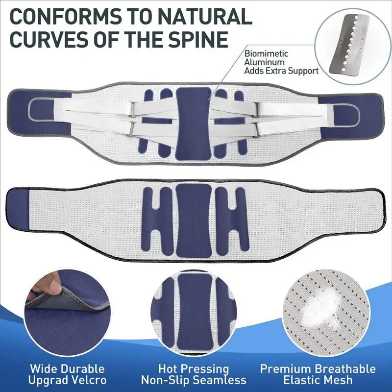 Newest Widen Steel Keel Waist Back Pain Brace Spine Support Lumbar Herniated Disc Sciatica Orthopedic Posture Corrector Belt Men
