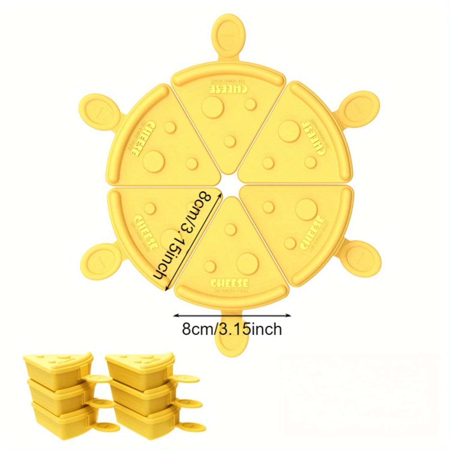 Summer Ice Cream Mold Set Food Grade Stackable Popsicle & Cheese Shaped Diy Molds For Use Lead-Free Plastic 6-Piece