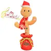 Dancing Christmas Reindeer Toy Christmas Dancing Musical Toy Cute Reindeer Penguin Gingerbread Man Snowman Shape Early Gift 1