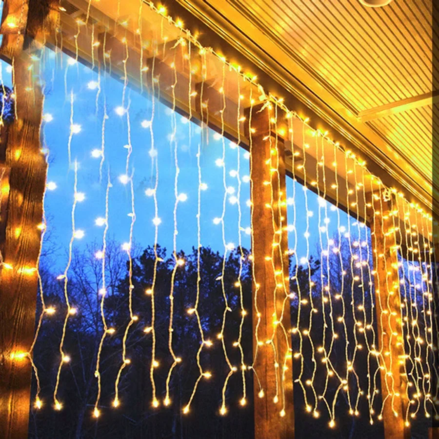 

Christmas Icicle Lights Outdoor 30M LED Icicle Lights Waterproof Window Curtain String Light Christmas Twinkle Icicle Lights